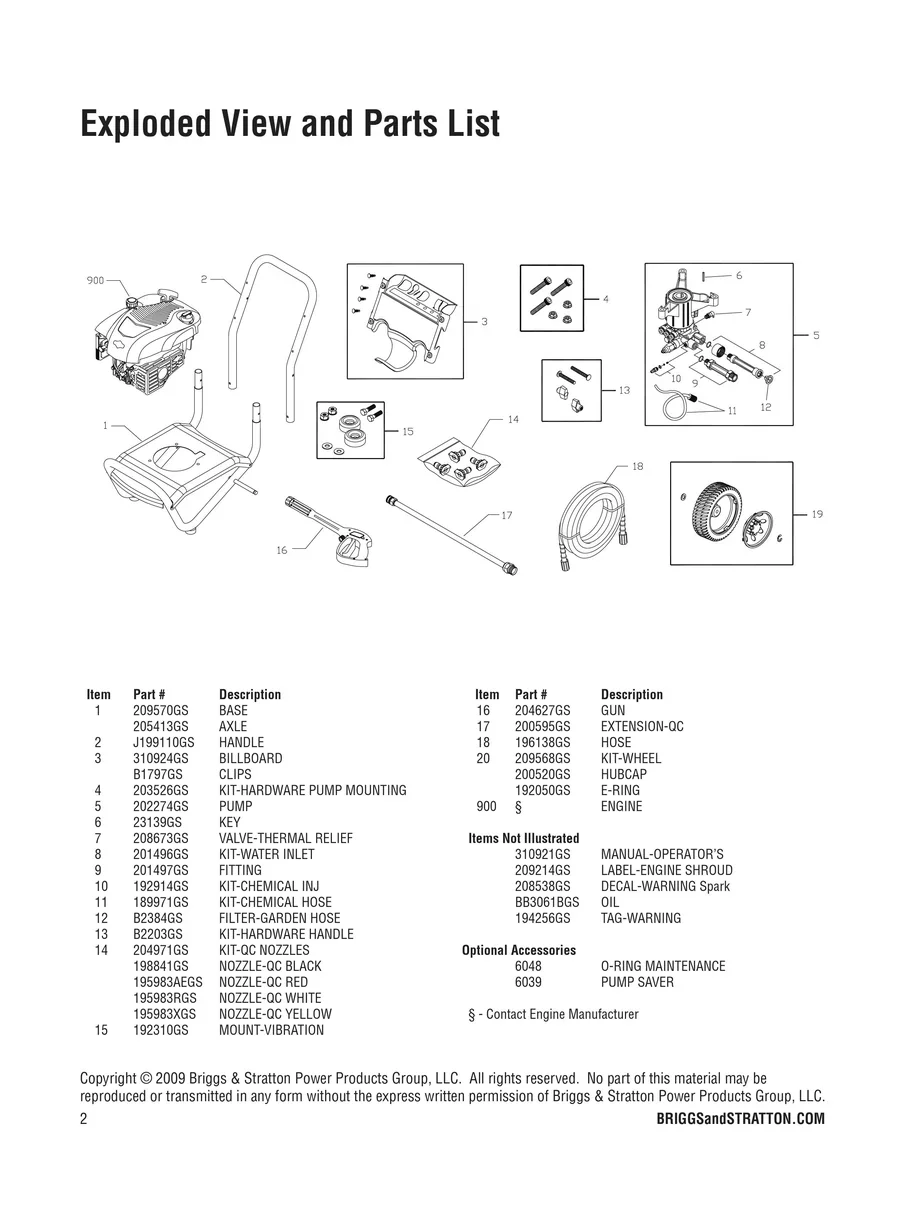 BRIGGS AND STRATTON, 020419-0, 2009, IPL.2